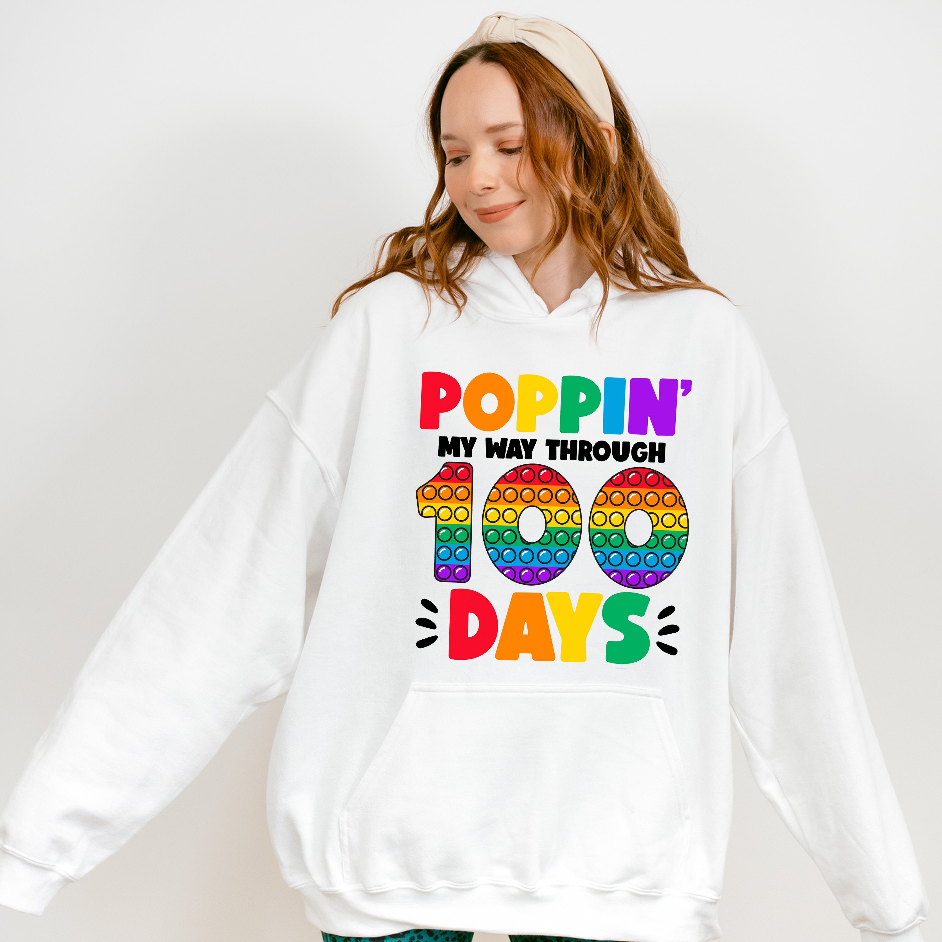 Poppin My Way Through 100 Days Theme T-shirt, Hoodie, Sweatshirt