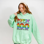 Poppin My Way Through 100 Days Of School Theme T-shirt, Hoodie, Sweatshirt