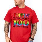 Poppin My Way Through 100 Days Of School Theme T-shirt, Hoodie, Sweatshirt