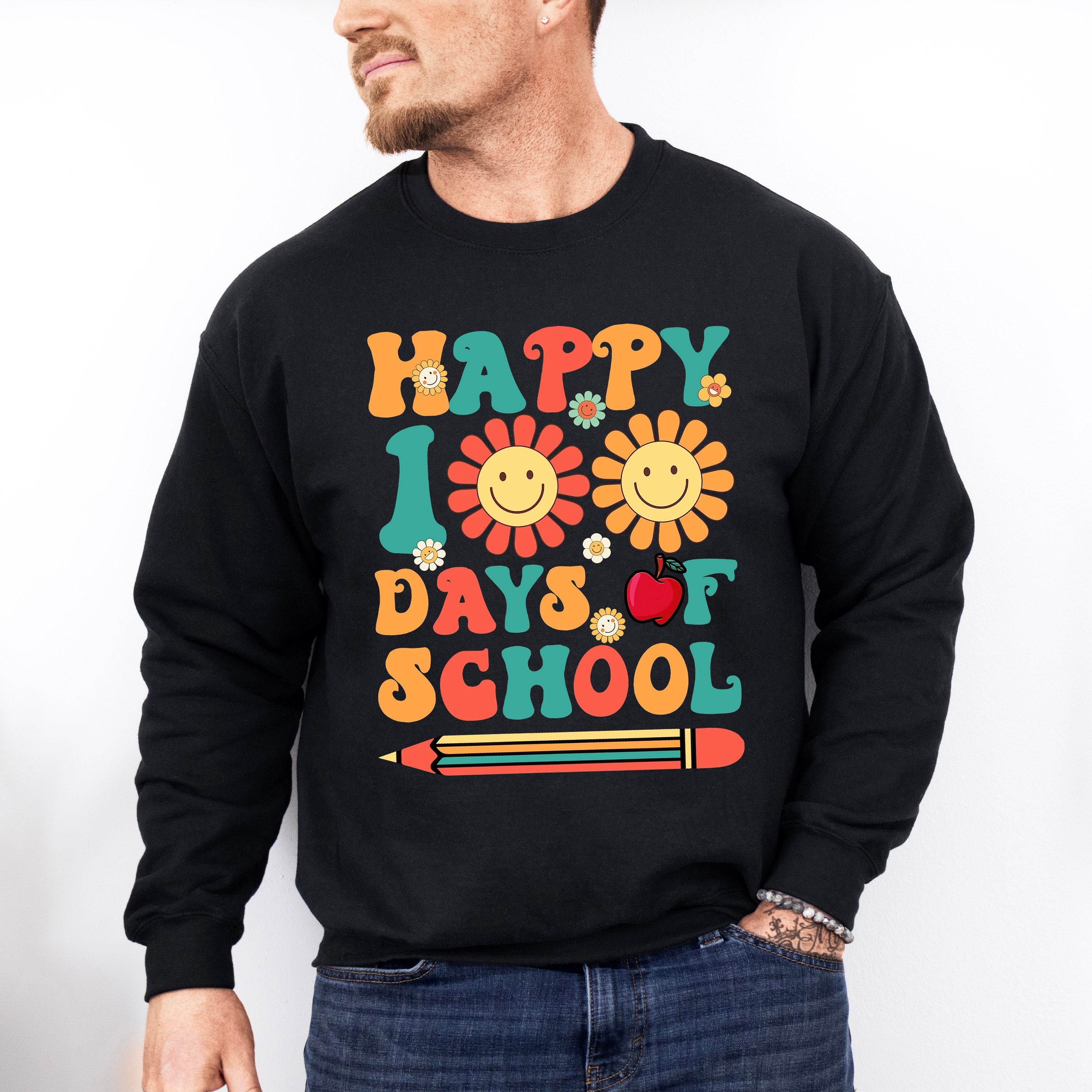 Happy 100 Days Of School Theme T-shirt, Hoodie, Sweatshirt