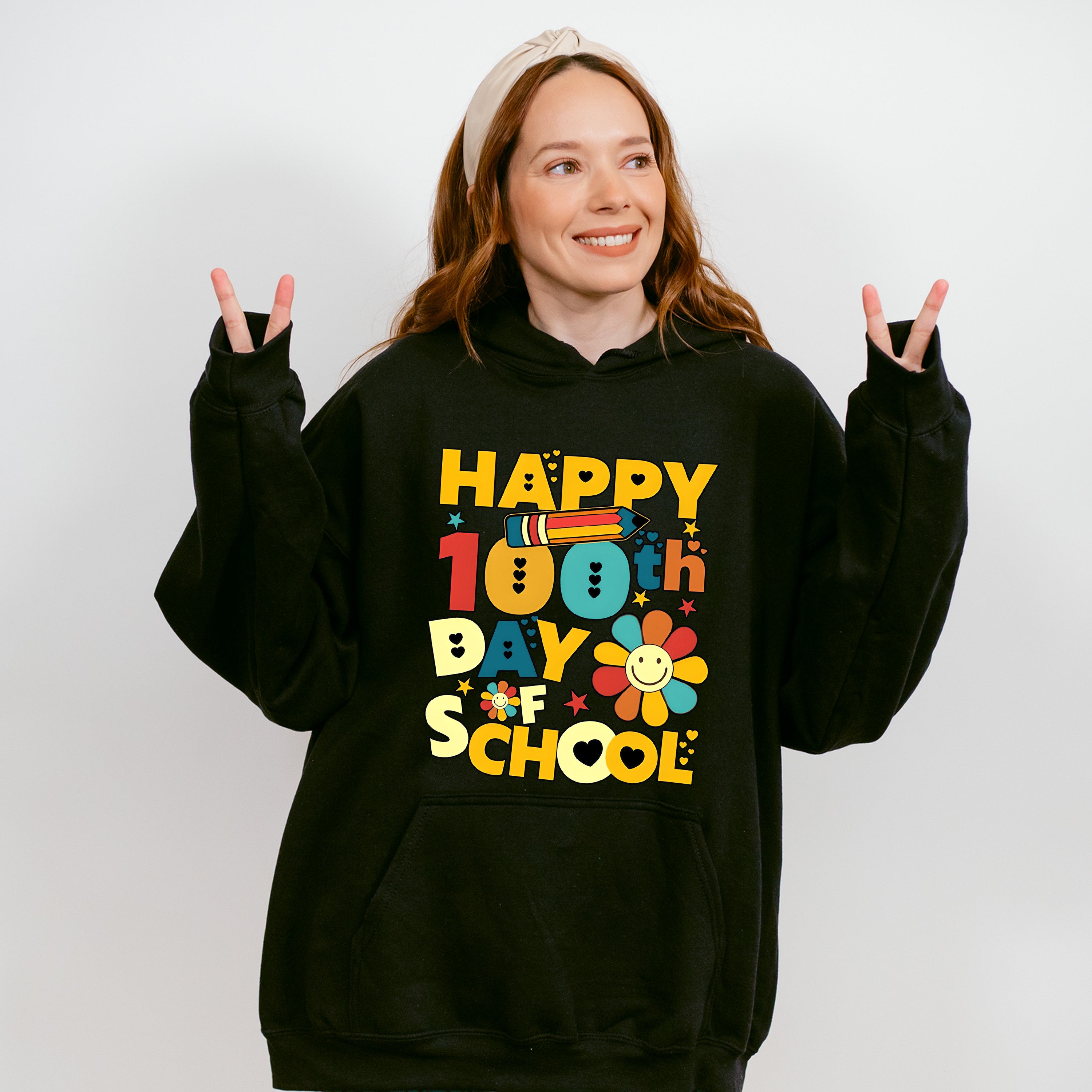Happy 100 Days Of School Theme T-shirt, Hoodie, Sweatshirt