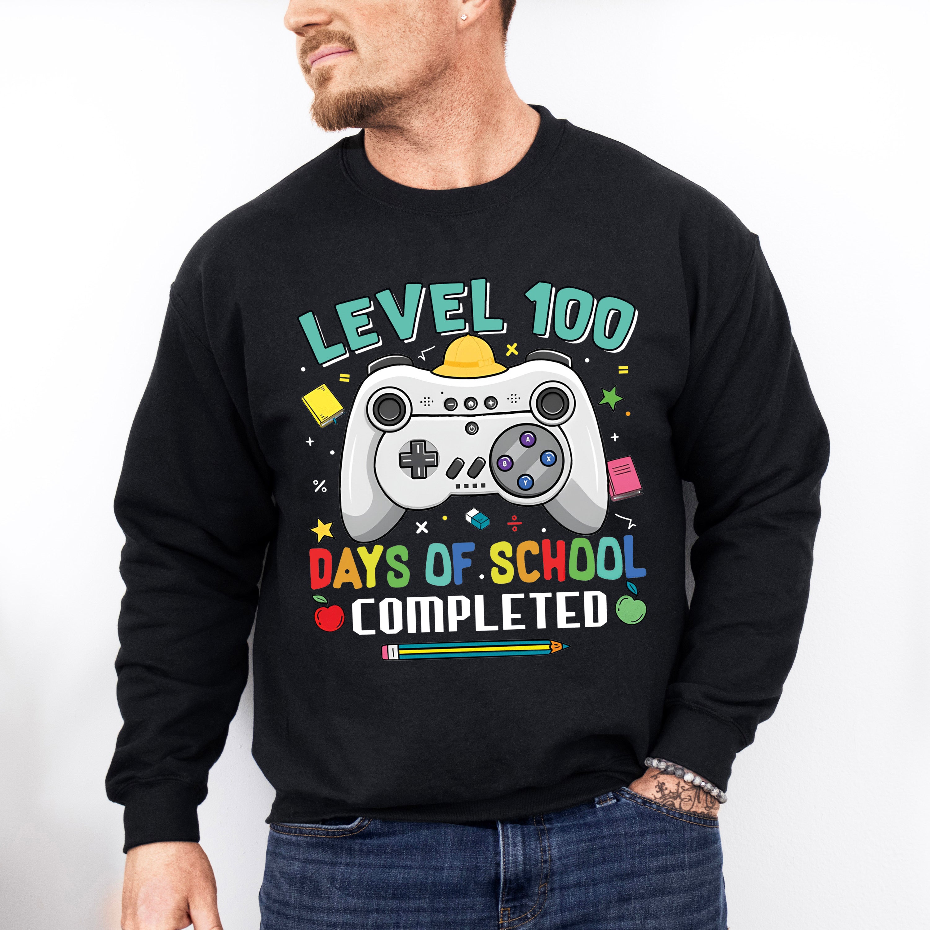 Level 100 Days Of School Theme T-shirt, Hoodie, Sweatshirt