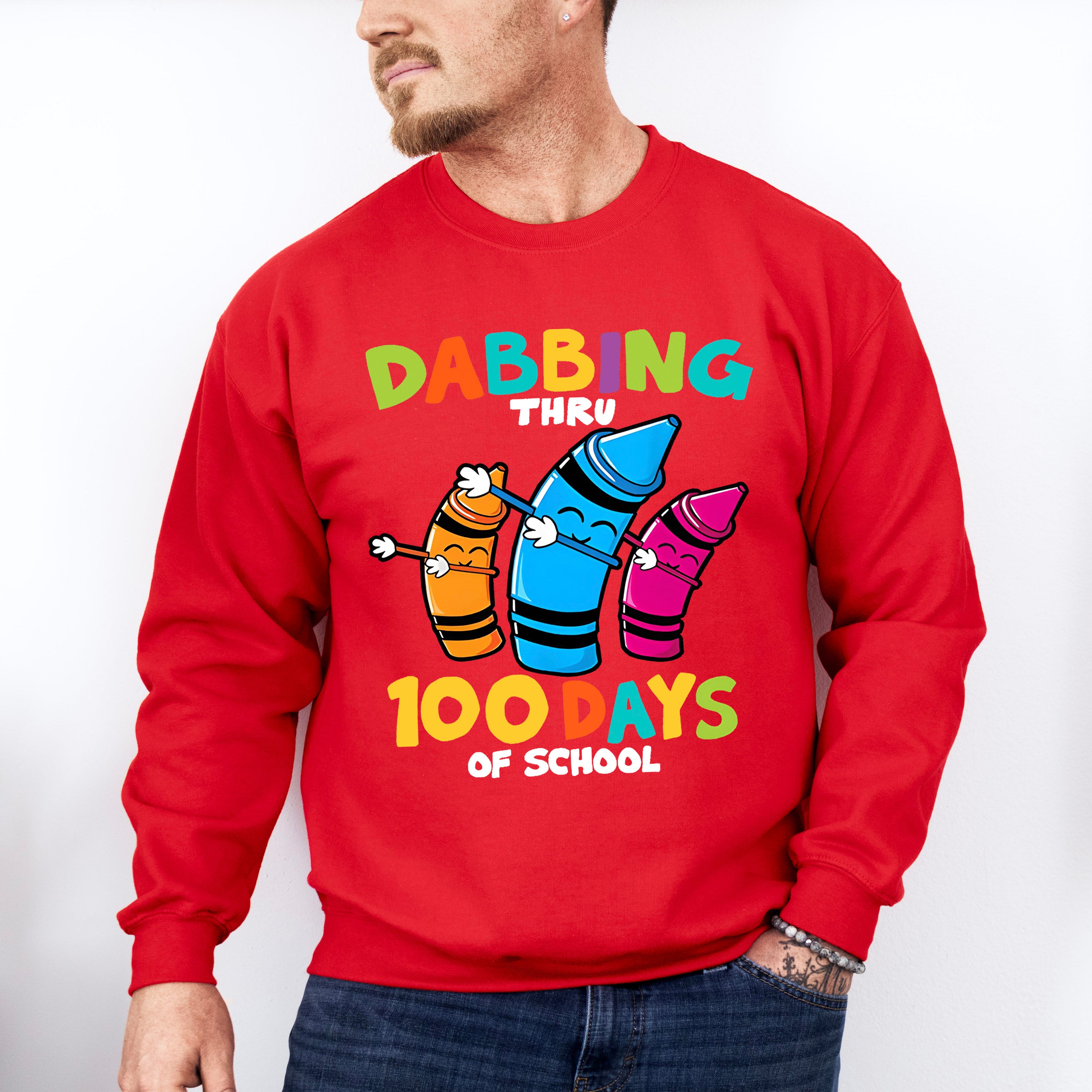 Dabbing Thru 100 Days Of School Theme T-shirt, Hoodie, Sweatshirt