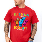 Dabbing Thru 100 Days Of School Theme T-shirt, Hoodie, Sweatshirt