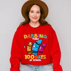 Dabbing Thru 100 Days Of School Theme T-shirt, Hoodie, Sweatshirt