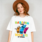 Dabbing Thru 100 Days Of School Theme T-shirt, Hoodie, Sweatshirt