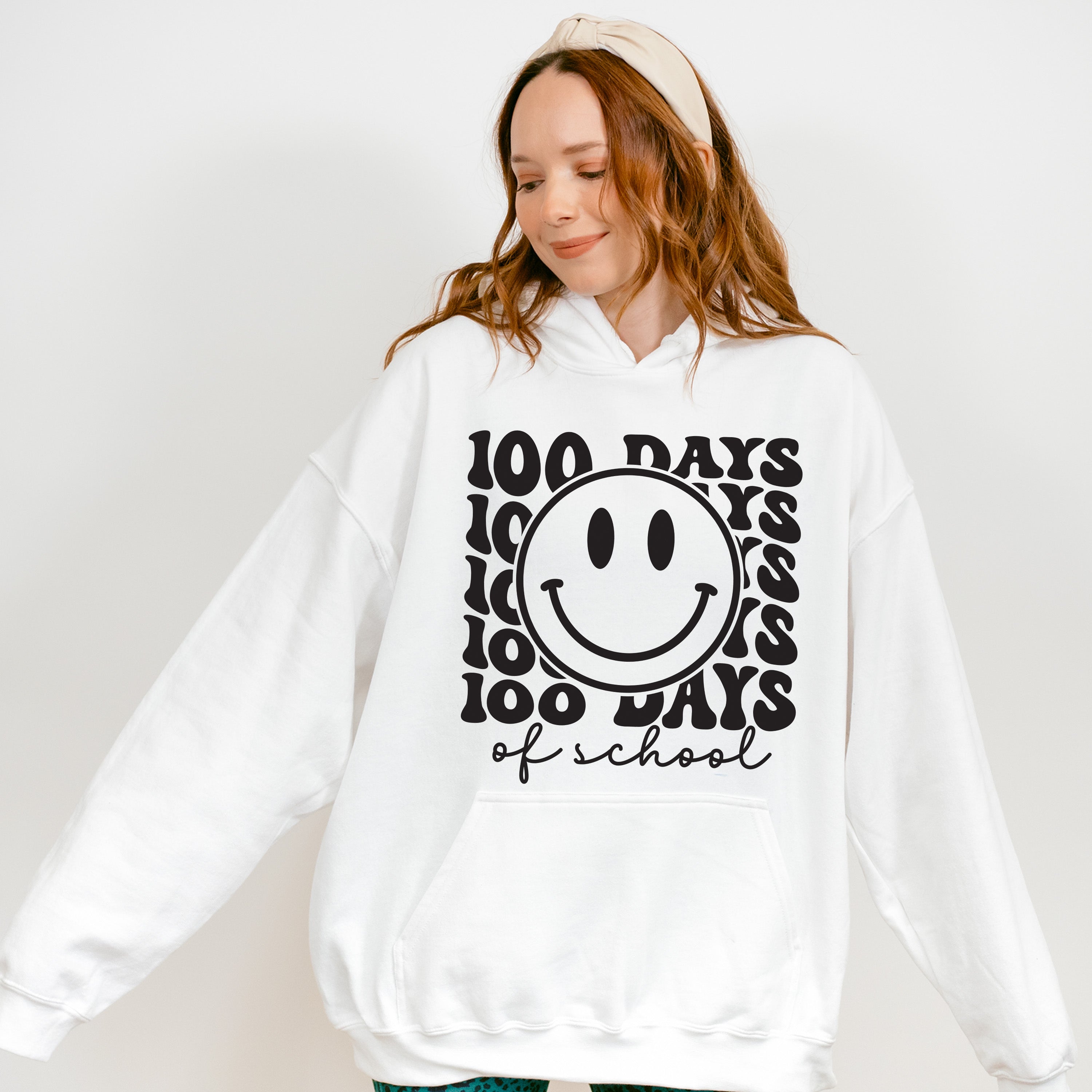 100 Days of School Smiley Face Theme T-shirt, Hoodie, Sweatshirt